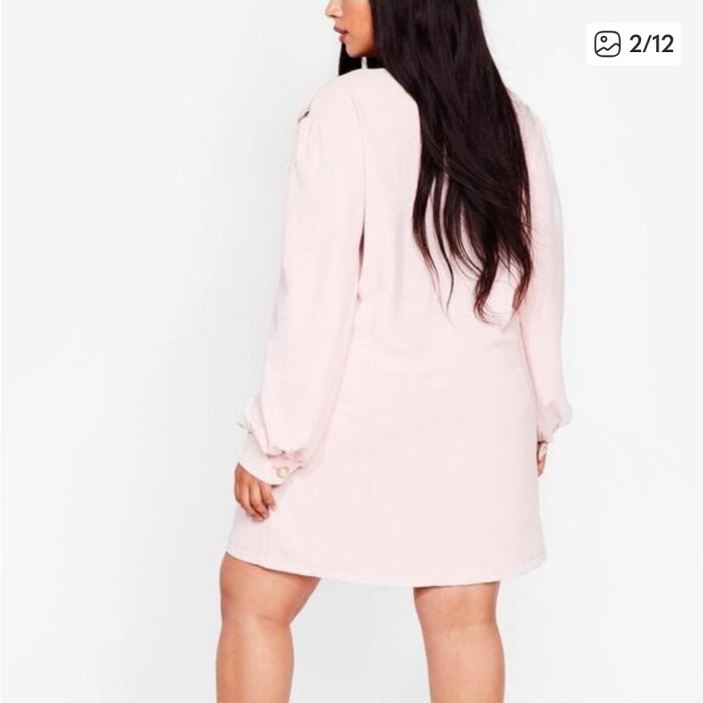 Pretty In Pink Button-Down Dress - Picture 2 of 2
